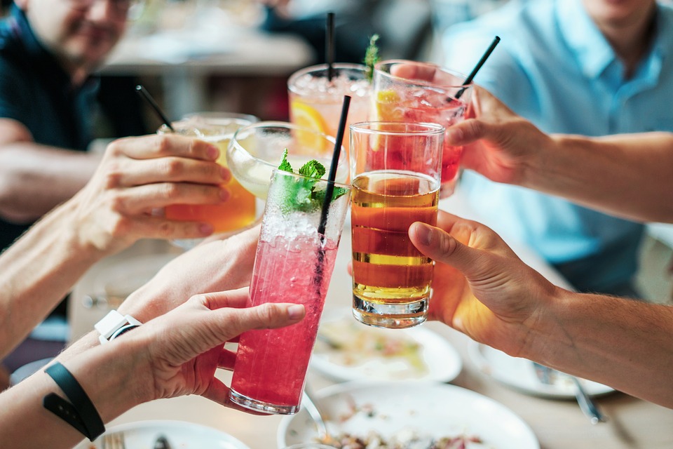 Cheer with an alcoholic drink